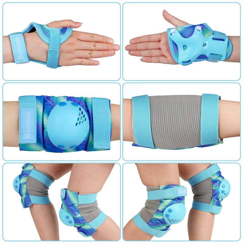BOSONER Knee Pads, Children's Inline Skates, Knee and Elbow Pads,