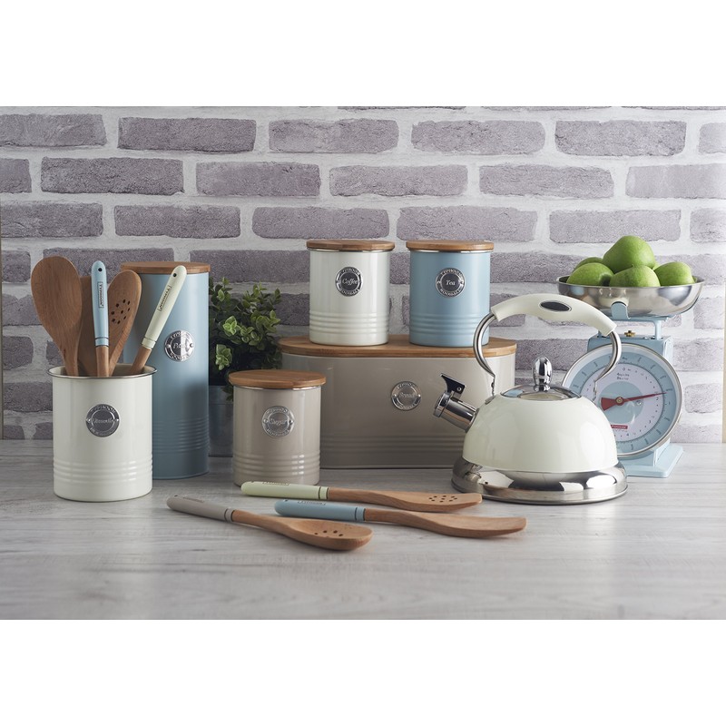 Typhoon TYP Tea Canister 1L CRM 1400.974, Steel, Cream, 11