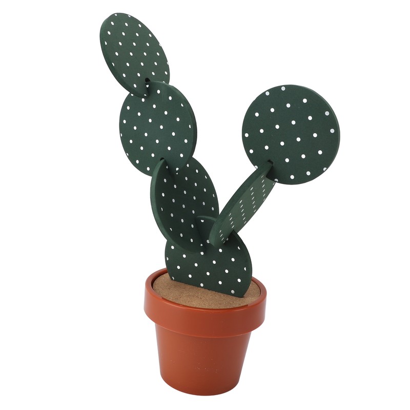 6PCS Cactus Coaster Set Heat Insulation Antislip Multifunctional DIY Funny