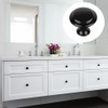 Tkocisa 50 Pieces Black Round Kitchen Cabinet Knobs, 1.2 Inch