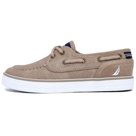 Nautica Kid's Youth Boat Shoe Casual Loafer 2 Eye Lace Little Kid Big Kid-Spinnaker 2-Sand Dot Pu Size-1