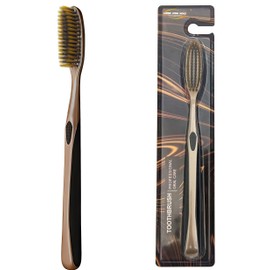CMHX Huge Head Toothbrush Extra Soft Toothbrush Large Long Head Whitening Teeth (Golden 1 PCS)