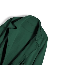 SeeLuNa Women Warm Pea Coat Notched Lapel Neck Cropped Double Breasted Button Down Trench Overcoat Jackets with Pockets(Dark-Green,S)