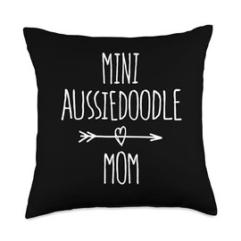 Love Aussiedoodle Gifts Mini Aussiedoodle Mom Throw Pillow, 18x18, Multicolor