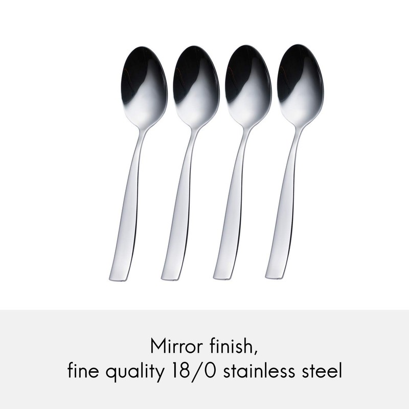 Viners Everyday Purity 18/0 4pce Dessert Spoon, Stainless Steel