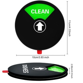 VCRANONR Dishwasher Magnet Clean Dirty Sign Double Sided Strong Kitchen Flip Indicator Universal Kitchen Dish Washer Reversible Indicator with Running Clean Dirty and Empty Options for All Dishwashers