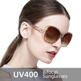 JM Bifocal Reading Sunglasses for Women Fashion Oversized Readers Outdoor