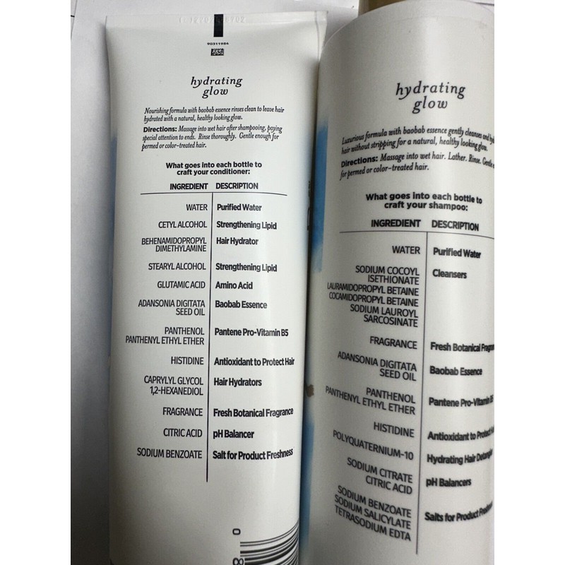 Pantene Nutrient Blends Hydrating Glow Sulfate-Free Shampoo and Conditioner
