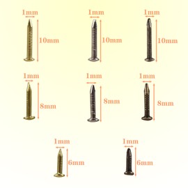 huruirui 1600pcs Small Nails Assortment Iron Nail for Picture Hanging Nails for Picture Woodworking Furniture DIY Decorative Nails Small Golden Silver Black