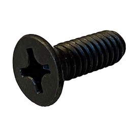Small Parts 0608MPFB #6-32 x 1/2" Phillips Flat Machine Screw Fully Threaded Black Oxide (Pack of 100)