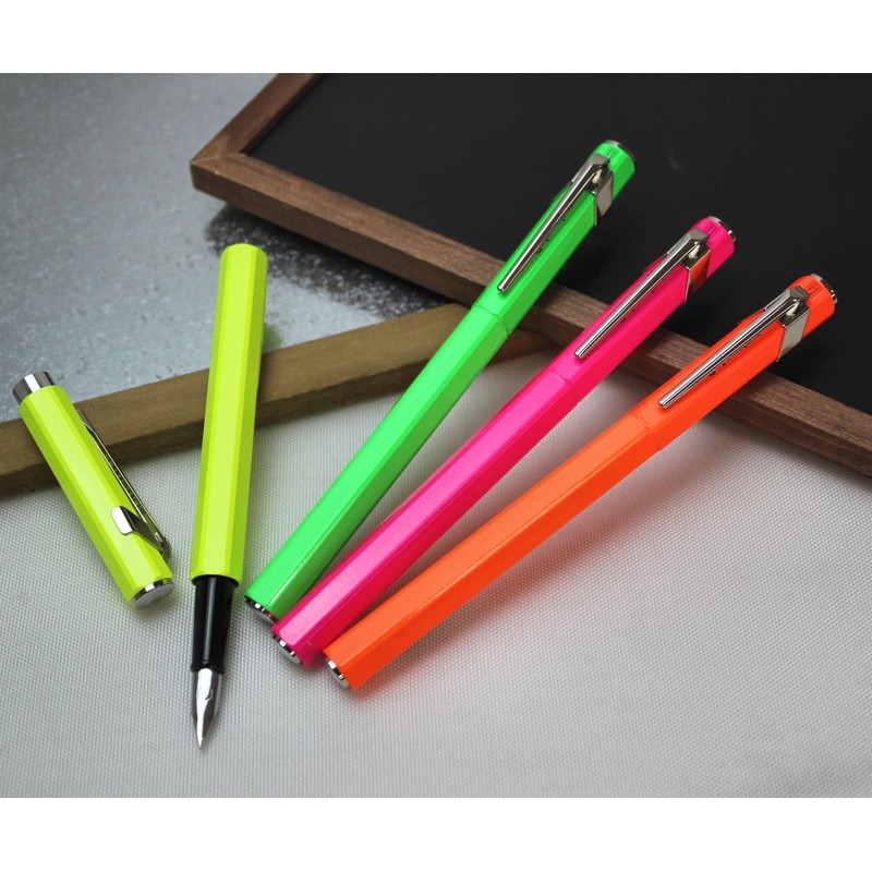 Caran d'Ache 849 Metal Fountain Pen - Neon Green