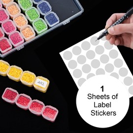 XoeLLe Diamond Painting Storage Box, 2 Pack 28 Compartments Diamond Painting Accessories Boxes Sorting Box Diamond Organiser Storage, Jewellery, Small Beads, Earrings, Glitter & Embroidery