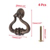 Oedema 4 Pcs Vintage Drop Ring Knobs Pulls Handles Bronze