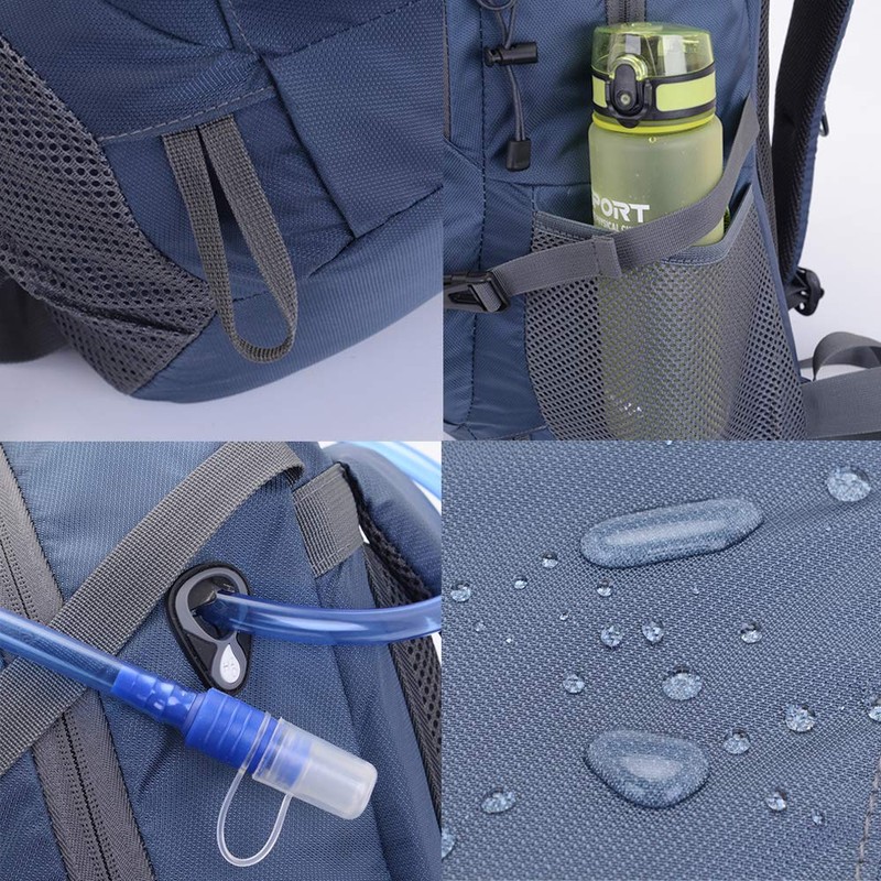 40L Lightweight Daypack Cycling Hiking Waterproof Travel Backpack, navy, Rucksack