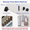 Sidasu 30Pcs Iron Balusters - 1/2" Square Hollow Metal Stair