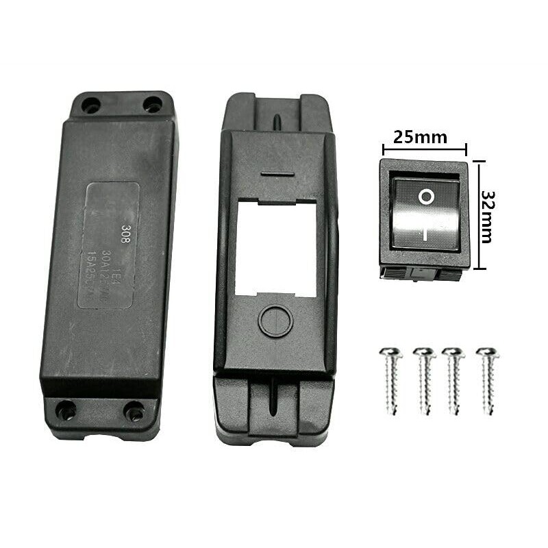 Devices Cord Switch in Black, Robust Housing with Interchangeable Rocker