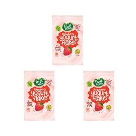Strawberry Yogurt Flakes 3 Pack Bundle (15X18g Individual Bags) Fruit Bowl - Gluten Free Kids Snack with Real Fruit Pieces Coated in a Creamy Yogurt Flavoured Shell - Perfect for Lunchboxes