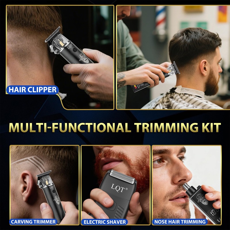 Electric Foil Shaver for Men 3-Piece Grooming Kit with Floating
