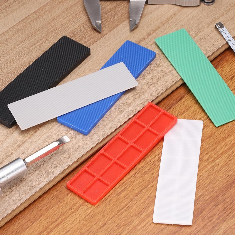 sourcing map 30 Pcs Plastic Flat Shims for Leveling, 3mm(1/8")