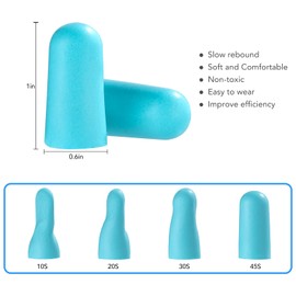 VOISEN 60 Pairs Foam Ear Plugs, Ear Plugs for Sleeping Noise Cancelling, 32dB NRR, 37dB SNR Earplugs for Sleeping, Snoring, Studying, Loud Events, Traveling & Concerts, A Storage Box, Blue