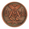 All Seeing Eye Square & Compass Working Tools Masonic Coin