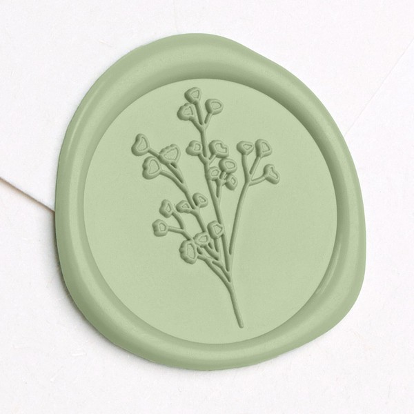 UNIQOOO Wax Seal Stickers - Baby‘s Breath Wedding Invitation Envelope