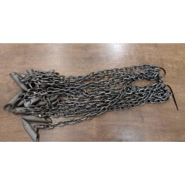 SOUTHERN SNARES AND SUPPLY 12 (1 DOZEN) SUPER STAKES WITH CHAIN TRAPPING EARTH ANCHOR HEAVY DUTY