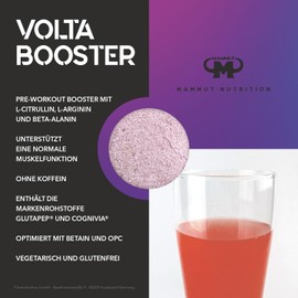 Mammut Nutrition VOLTA Pre-Workout Booster - Sizzle Orange - 400g Dose - ohne Koffein