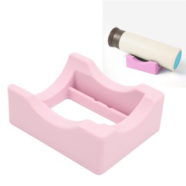 Fdit Cuna Antideslizante para Vasos, Cuna de Silicona para Vasos, Resistente Al Agua, Portátil, Flexible, Antiarañazos con Ranura Integrada para Botellas de Agua para Decoración (Rosa)