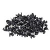RosenetSys 6mm (Approx ¼in.) Black Round Cable Clips for Coax,