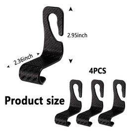 Utility Car Headrest Hidden Hook 33lb(Max) Car Hooks for Purses and Bags,Hard Hat Holder for Truck Seat Hanger Storage Organizer for Coats,Umbrellas,Grocery Bags,Handbags Universal Car Accessories