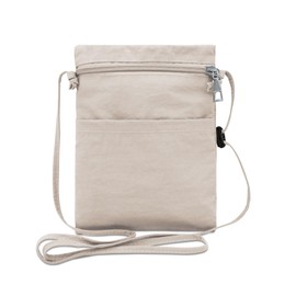 WisePoint Ultralight Crossbody Phone Purse, Nylon Smartphone Crossbody Bag Cell Phone Purse, Small Phone Purse with Zipper (beige)