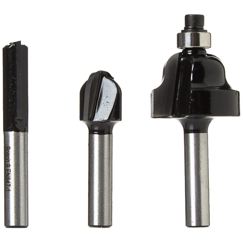 Bosch 6-Piece Tungsten Carbide Router Bit Set (for Wood, Shank