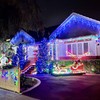 132ft Icicle Lights for Outside, 1280 LED Blue Christmas Lights