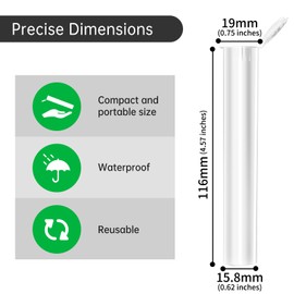 Nilef Pre-Roll Storage Tubes | 300-Pack Clear 116mm Airtight, Smell-Proof Containers with Child-Resistant Squeeze Pop Tops | Large Bulk for Coffee Beans, Crafts, and Small Items (Q1612)