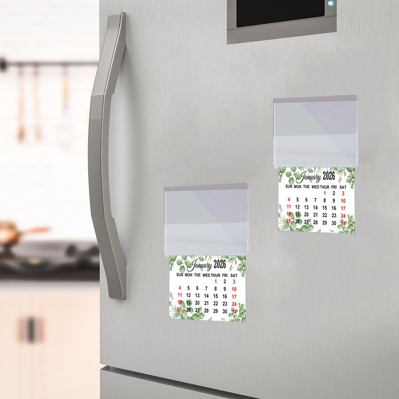 2026 Peel and Stick Calendar Stickers Hanging Mini Calendar Card