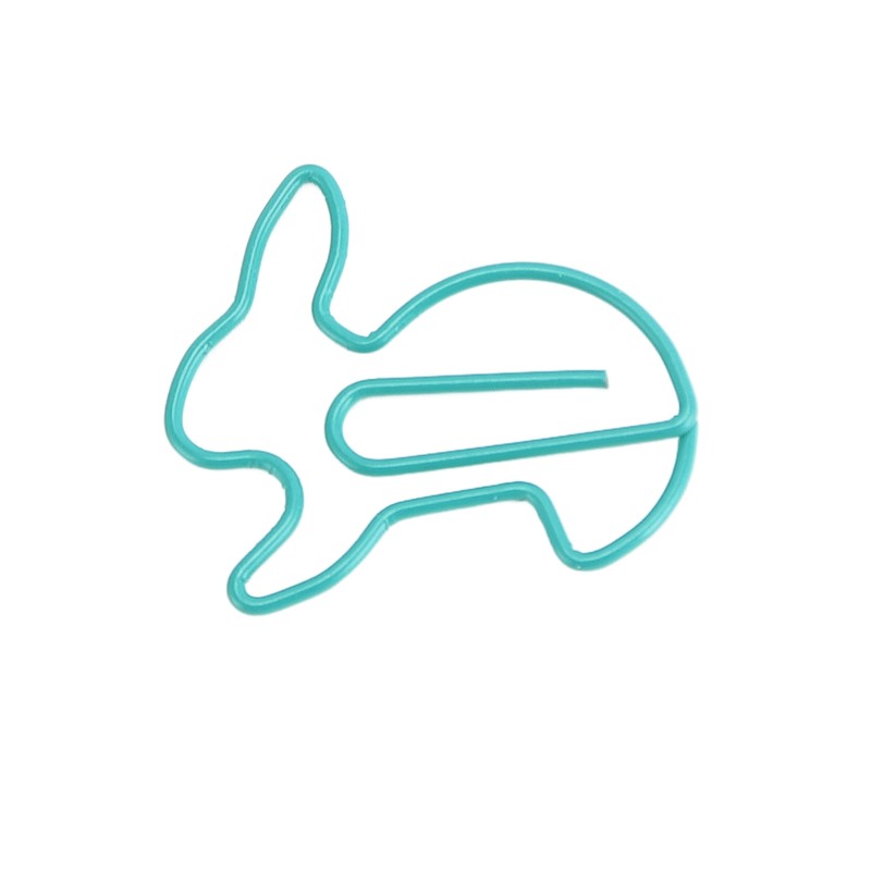 100pcs Paper Clips Prevent Slip Cute Rabbit Shaped Decorative Bookmark
