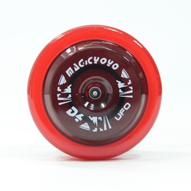 MAGICYOYO D4 UFO Yo-Yo - Polycarbonate Responsive YoYo (Red with Black Cap)