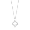 Philip Jones Silver Plated Clover Necklace Created with Zircondia® Crystals