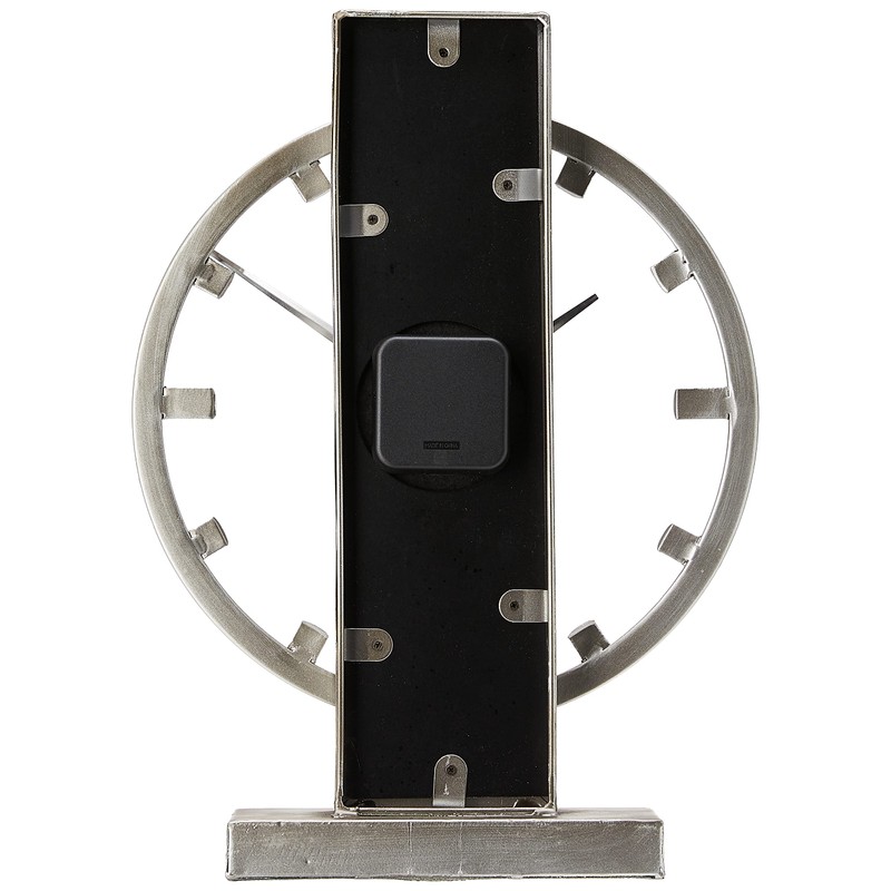 Bulova B1864 Streak Tabletop Clock, Aged Silver-Tone 2.63 x 12