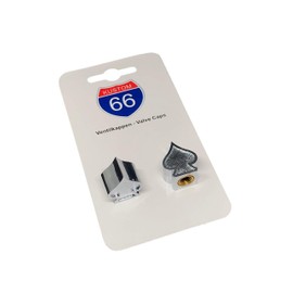 Set of 2 Valve Caps Spades Silver for Motorcycle