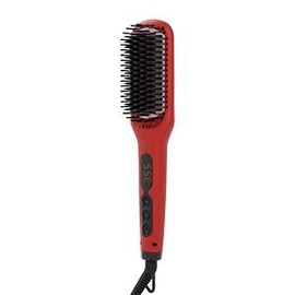 MEGAWISE Pro Ceramic Ionic Hair Straightener Brush for Home Salon | MCH Fast 20s Heating Tech w/ Auto-Off Safety | Anti-Scald with Universal Dual Voltage | Rotatable Power Cord | Straightening Comb Styling Shaper Hairbrush Lightweight Hairstyle Handy Gir