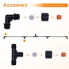4-Nozzle Poly Boom Wand with 3/8" Brass Fitting – Convertible