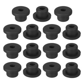 uxcell 15Pcs 2/7" ID, 5/8" Drill Hole Rubber Grommets, Top Hat Grommets Firewall Hole Plug Fit 7mm Wire for Vinyl Tubing in Hydroponic Irrigation Systems, Black