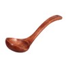 FELTECHELECTR Wooden Soup Ladle with Long Handle Solid Spoon for