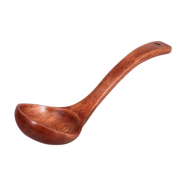 FELTECHELECTR Wooden Soup Ladle with Long Handle Solid Spoon for