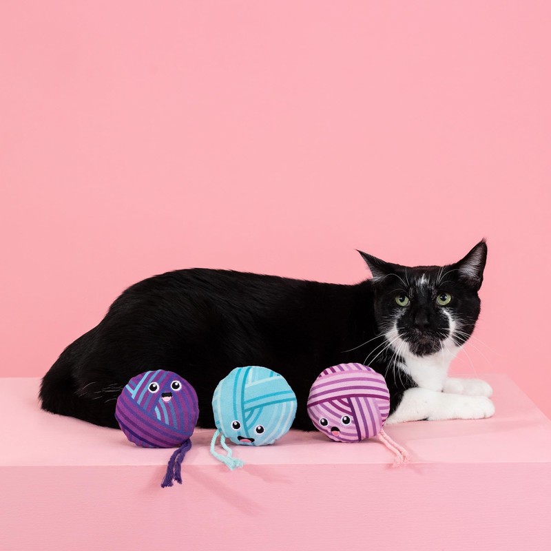 Fringe Studio Plush Cat Toy Set, Time to Unwind, Mini