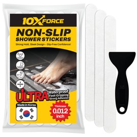 10XForce [Made in Korea] Ultra-Thin Bathtub Non Slip Stickers - Diamond Grip Non Slip Bathtub Stickers with Strong Adhesive for Kids, Elderly, Safety Use (20)