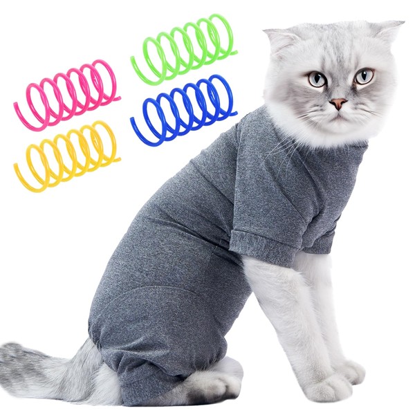 1 Piece Cat Recovery Suit with 4 Pieces Cat Spring