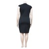 Women's Elegant Plus Size Sleeveless Drawstring Ruched Bodycon Party Dress
